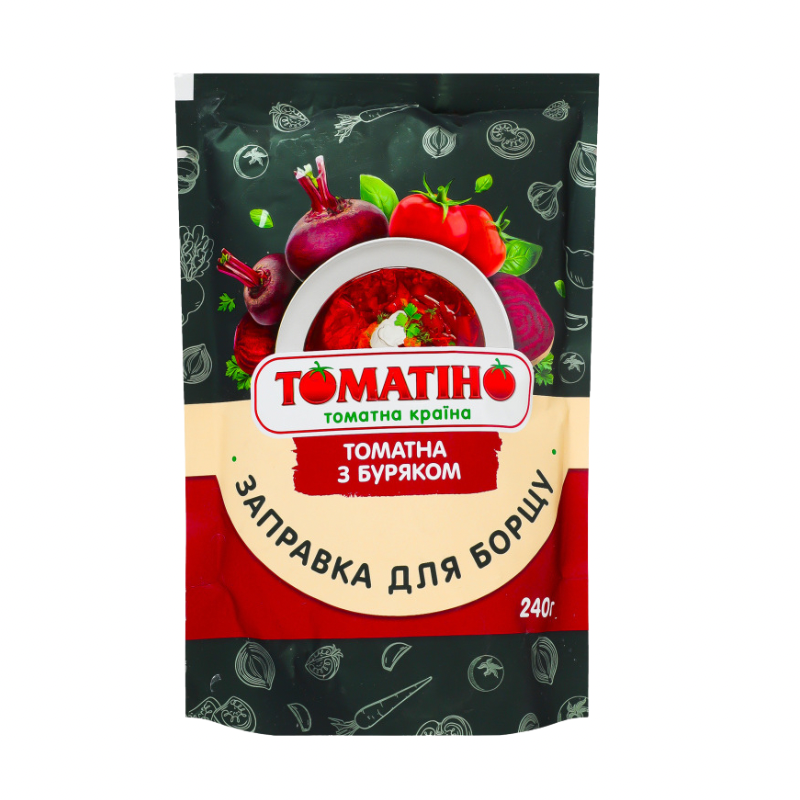 Untitled design ТОМАТІНО Заправка томатна з буряком 240 г - Зображення 1
