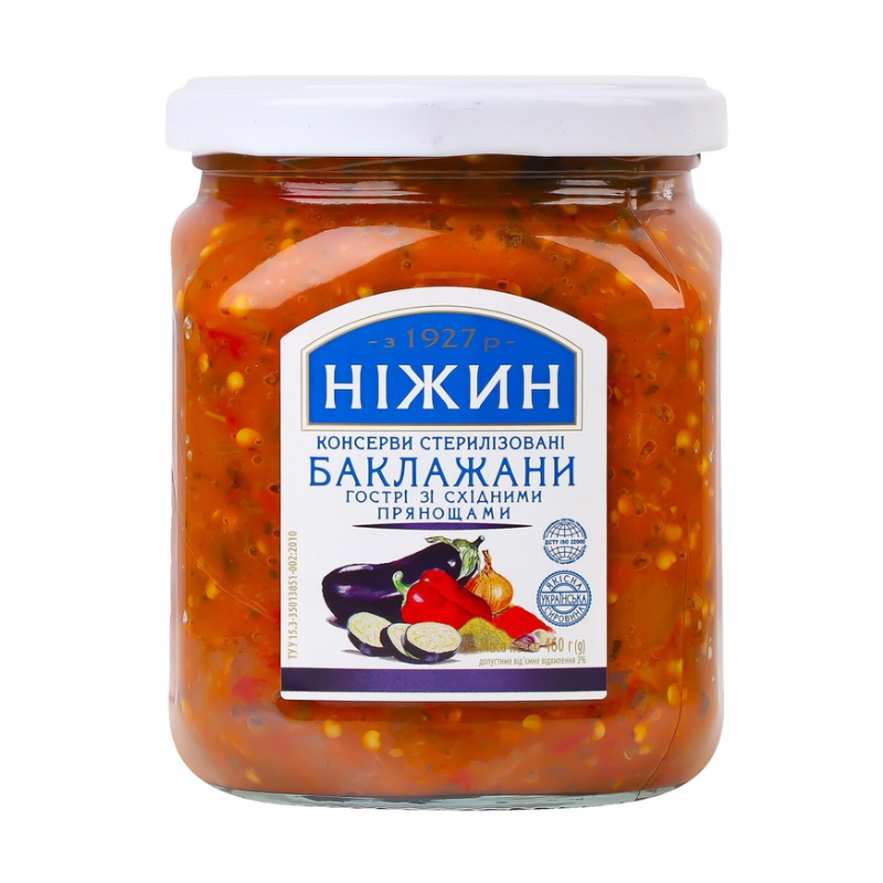 Untitled design НІЖИН Баклажаны острые с восточными пряностями 460 г — изображение 1